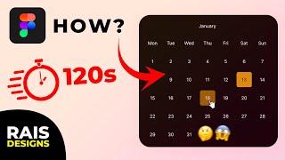 Create Interactive Date Picker Calendar in 120 Seconds Figma Tutorial [upl. by Ardnuaet]