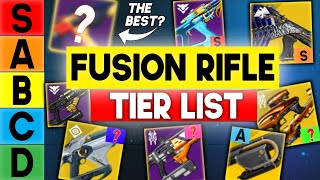 Fusion Rifle PvP Tier List Rankings Destiny 2 [upl. by Margarida]