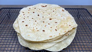 Homemade Tortillas  How To Make Easy Recipe [upl. by Olenolin]