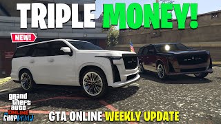 GTA ONLINE WEEKLY UPDATE NEW CAR TRIPLE MONEY amp DISCOUNTS [upl. by Elissa]