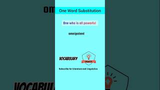 One word Substitution  vocabulary  omniscient  omnipresent  omnipresent  heretic  philanthropy [upl. by Nwadahs]