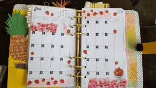 ♡♡FILOFAX Monatsübersicht Juli  July Monthly Overview♡♡ [upl. by Orv]