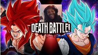 Gogeta Vs Vegito Dragon Ball Death Battle REACTION  reaction reactions deathbattle [upl. by Lori]