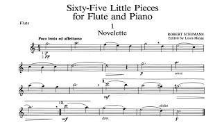 Schumann Novelette edited by Louis Moyse ♩ 58 Slow Flute amp Piano midi [upl. by Florencia]