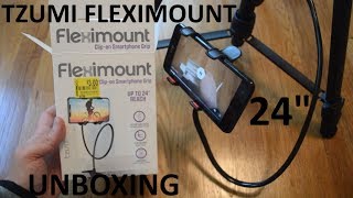 Unboxing Tzumi Fleximount 24quot ClipOn Smartphone Grip [upl. by Seraphine]