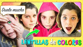 Mi PRIMERA VEZ PROBANDO LENTILLAS de COLORES 👀 ¡¡PRUEBO las LENTILLAS MÁS RARAS del MUNDO 🌈 [upl. by Aikemaj]