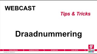 Tips amp Tricks webcast  draadnummering [upl. by Yzus254]