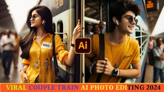 Create 3D Couple Train Boy And Girl Ai Photo Editing Bing  Bing Ai Photo Instagram  Viral Ai Photo [upl. by Deborath]