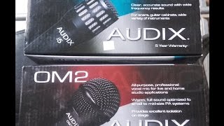 Microfonos Audix OM2 y Audix I5 revision y prueba [upl. by Biamonte]