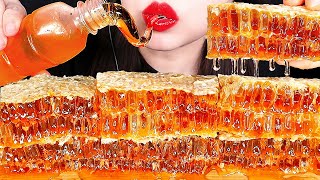 ASMR RAW HONEYCOMB HONEY JELLY 벌집꿀 꿀젤리 먹방 咀嚼音ハチの巣 ハニカム EATING SOUNDS NO TALKING MUKBANG ZOEY ASMR [upl. by Flemming]