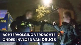 Politie  Achtervolging  Rijden onder invloed van drugs  Rijden met een ongeldig rijbewijs [upl. by Jerrome]