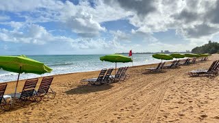 WALKING TOUR EMPTY PUERTO RICO BEACH COVID19 WYNDHAM GRAND RIO MAR PUERTO RICO GOLF amp BEACH RESORT [upl. by Idaf519]