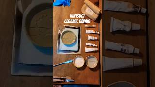 Kintsugi Ceramic Repair pottery ceramics kintsugi embraceyourflaws shorts art artislife [upl. by Auqinet53]