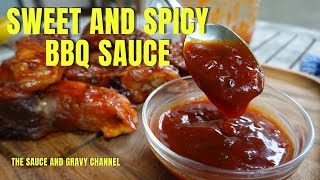 Homemade Sweet and Spicy Barbecue Sauce  Best Sweet and Spicy BBQ Sauce  Backyard Barbecue Sauce [upl. by Bal]