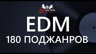 Основные жанры и поджанры электронной музыки  Main genres and subgenres EDM [upl. by Eiramlehcar]