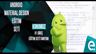 1 GirişTanıtım  Android Material Design Eğitim Seti [upl. by Bozuwa194]