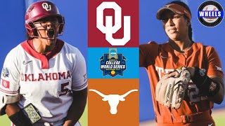 2 Oklahoma vs 1 Texas  WCWS Finals Game 1  2024 College Softball Highlights [upl. by Vinita]