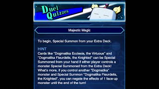 YuGiOh Duel Links  How To Solve Majestic Magic Duel Quiz Dogmatika Miracle [upl. by Arne763]