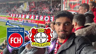 Gute Stimmung🔥 bei wichtigem Auswärtssieg ⚫️🔴  1 FC Heidenheim vs Bayer Leverkusen  Stadionvlog [upl. by Ellivro729]