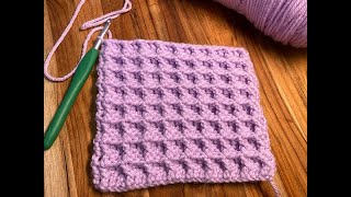 Waffle Stitch Crochet Pattern [upl. by Joshi442]