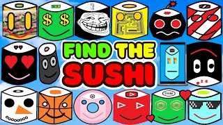 Find The SUSHI 💖ROBLOX 💖 All Badges 85 [upl. by Driscoll]