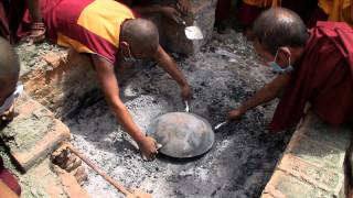 Khen Rinpoche cremation day and discovering relics [upl. by Elag]