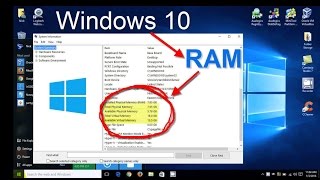 Windows 10  How to check RAMMemory  System Specs  Free amp Easy [upl. by Enilram732]