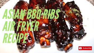 Air Fryer BBQ Ribs  4 Ingredient Recipe  Instant Vortex Plus [upl. by Amej]