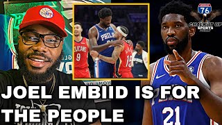 Joel Embiid is a REAL ONE  Pays 2000 fine for Pelicans rookie Jose Alvarado [upl. by Anaugal482]