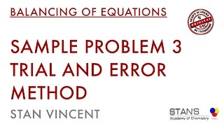 Balancing of Equations Trial and Error Method  Combustion of Methane  Basic Balancing [upl. by Ozner266]