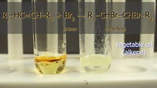 Bromine water test for unsaturated compounds [upl. by Dene]