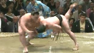 稀勢の里vs日馬富士 ２敗対決 20130926 [upl. by Atsahs690]