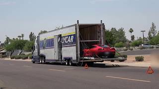 2017 C7 Red Corvette Stingray delivery by Plycar transport [upl. by Corina]