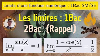 Limites de fonctions trigonométriques — Applications — 1Bac SMSE 2Bac Rappel [upl. by Reahard]