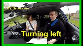 Driving lessons UK  how to brake and turn left [upl. by Masterson]