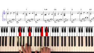 Mitt hjerte er ditt Piano tutorial joerundpiano [upl. by Ellerrehs]