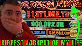 BIGGEST JACKPOT Of MY LIFE On Million Dollar Dragon Link Slot [upl. by Annwahs]