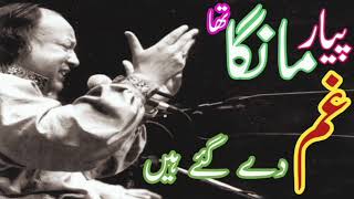 Pyaar Manga Tha Gham De Gaye Hain  Nusrat Fateh Ali Khan NfakMusicZone [upl. by Charmaine]