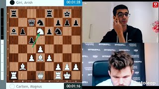 quotI missed that that was so simplequot  Magnus Carlsen vs Anish Giri [upl. by Melisandra]