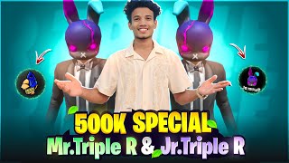 MrTriple R Vs JrTriple R 1vs1 Challenge 😱😱l 500k Special কাস্টম যুদ্ধো 😱l freefire [upl. by Assen]