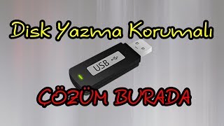 Disk Yazma Korumalı Hatası Kesin Çözümü  USB Disk ve Micro SD Kart [upl. by Lotsirk623]