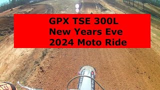 GPX TSE 300L 2 Stroke New Years Eve 2024 Motocross Ride [upl. by Arraek]