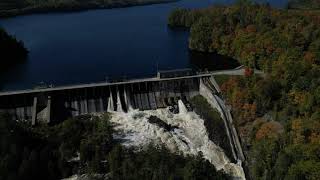 Ripogenus Dam  Maine Cinematic Maine Fall Drone Footage [upl. by Garceau]