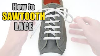 Sawtooth Lacing Tutorial – Professor Shoelace [upl. by Loutitia]