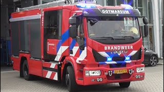 Opkomst amp Uitruk P1 Brandweer Ootmarsum TS 052631 met spoed naar een stalbrand in Oud Ootmarsum [upl. by Alhan]