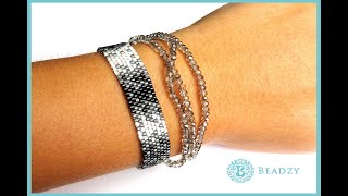 Tutorial even count peyote stitch armband [upl. by Abehshtab]