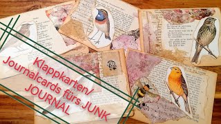 KlappkartenJournalcards fürs JUNK JOURNAL aus Buchseiten uf schwizerdütsch schweizer deutsch [upl. by Ashlan]