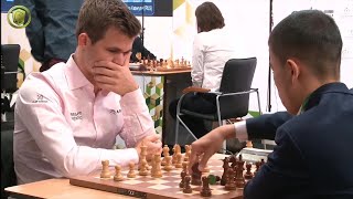 Magnus went for Scholars mate and lost to 16 years old Grandmaster  chess 2018 Highlight [upl. by Niwrek]