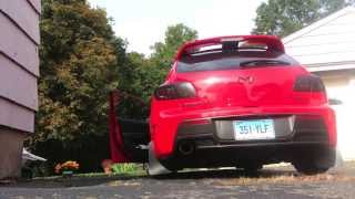 Fully Bolted Mazdaspeed 3 Straight Piped Exhaust Clip with 2 Step [upl. by Cone]