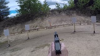 Shooting Glock 34 Pioneer Steel Challenge Match 632017 [upl. by Courtland]